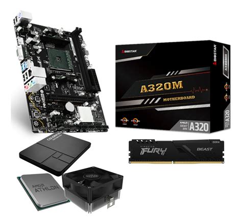 Kit Placa M E Biostar A Mh Athlon G Gb Mhz Gb