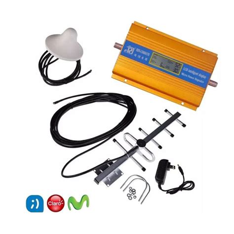 KIT AMPLIFICADOR SEÑAL CELULAR LCD BANDA 850MHz 3G 60dB ANTENA OUT