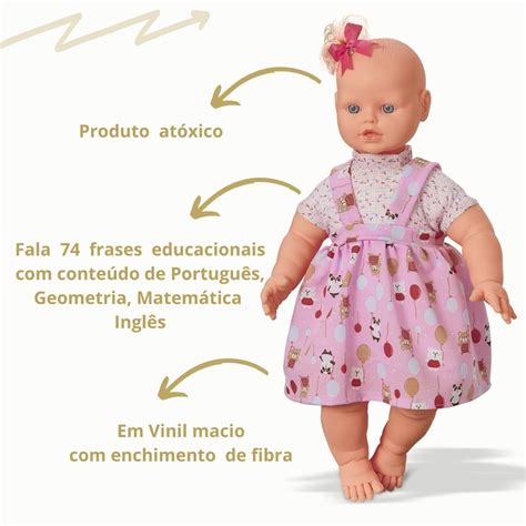 Boneca Bebez O Grande Fala Frases Educacionais Babalu Parcelamento