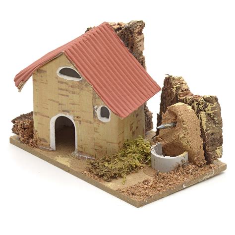 Casa pesebre de cartón 10x6 venta online en HOLYART