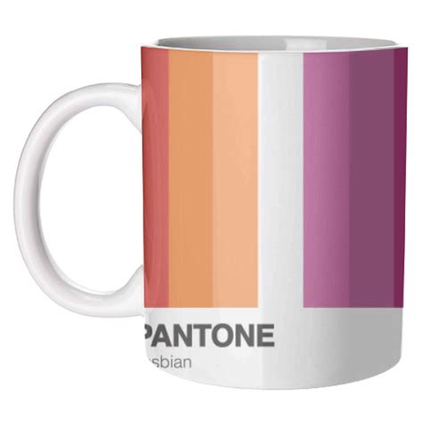 Pantone Colour Lesbian Lgbtq Pride Queer Design Unique Coffee Mugs