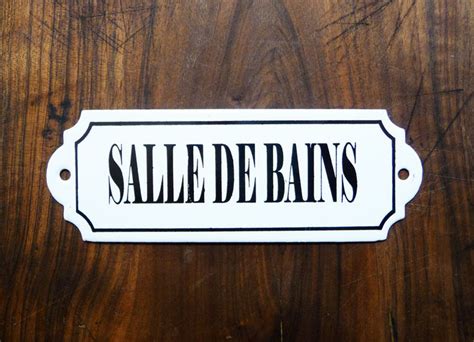 Plaque Maill E Salle De Bains French Vintage Plaque De Etsy Plaque