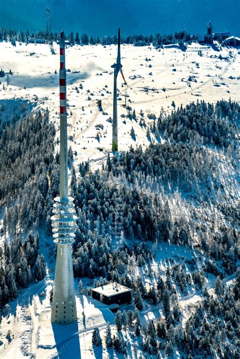 Luftbild Seebach Winterluftbild Funkturm Und Sendeanlage Auf Der