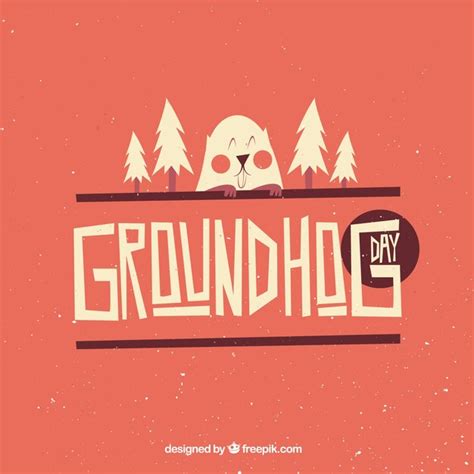 Free Vector Illustrated Groundhog Day Background