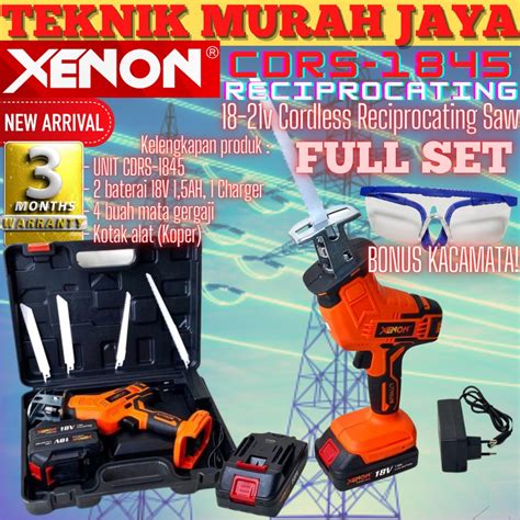 Jual Xenon Reciprocating Saw Cordless Cdrs Gergaji Baterai Volt