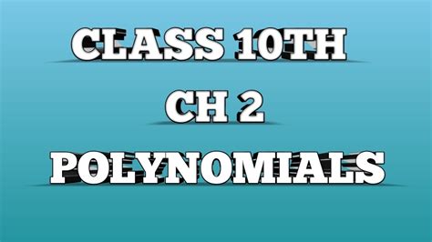 Basic Introduction Polynomials Class 10 2023 24 Youtube