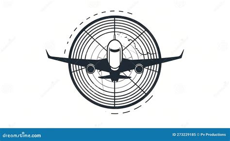 Minimalistic Logo with an Airplane Isolated, Generative AI. Stock ...