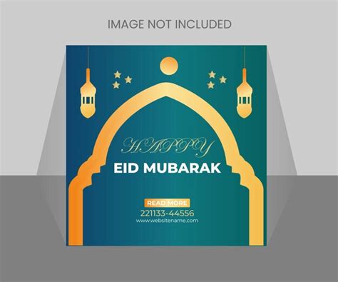 Premium Vector Eid Mubarak Social Media Post