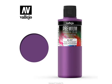 Vallejo PREMIUM Color 63037 Fluorescent Violet 200ml Aerograf Fengda