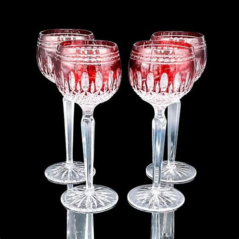 4pc Waterford Crystal Clarendon Ruby Hock Wine Glasses Sold At Auction On 2nd April Bidsquare