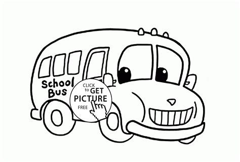 School Bus Printable Coloring Page