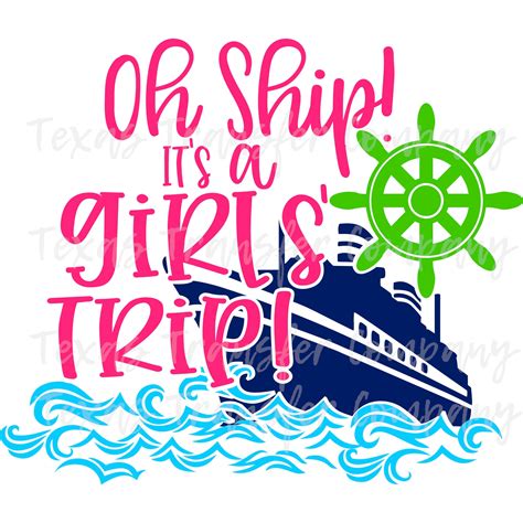 Oh Ship Its A Girls Trip Sublimation Transfer Cotton Etsy