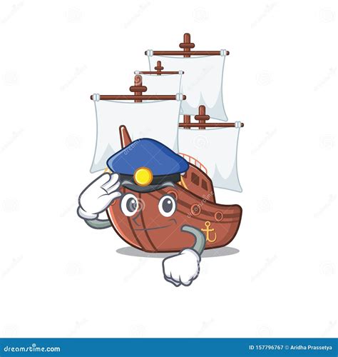 Police Pirate Ship Isolated With The Cartoon Stock Vector