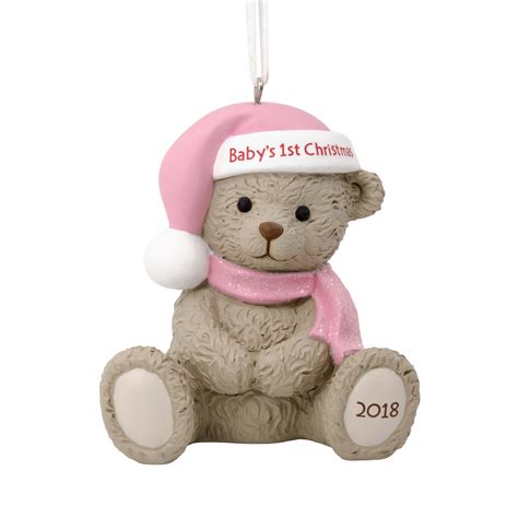 Hallmark Baby Girl S First Christmas Teddy Bear Christmas Ornament