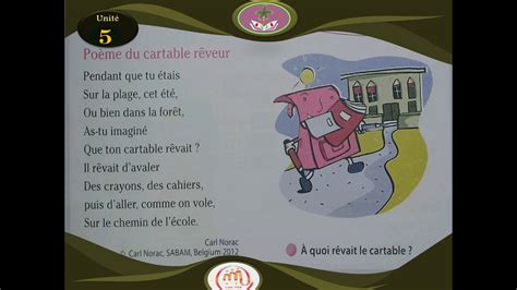 Poésie Le Cartable Rêveur Chantons Le Poème Livre Coquelicot Cp U5