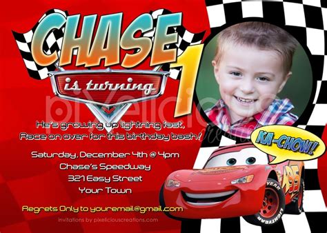 Disney Cars Invitation