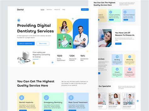 Dental Website Design by Jahid on Dribbble