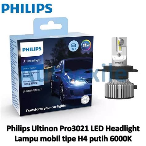 Jual Philips Ultinon Essential G2 LED H4 6500K Putih Lampu Mobil 12V