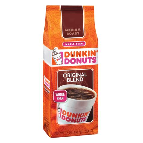 Dunkin Donuts Original Blend Whole Bean Coffee Medium Roast 12 Oz