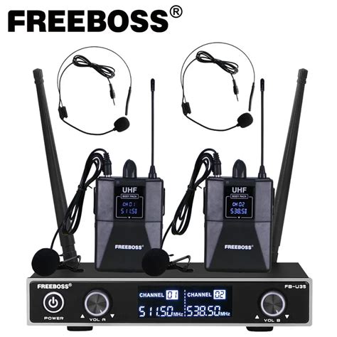 Freeboss Micr Fono Transmisor Inal Mbrico De Doble V A Auriculares