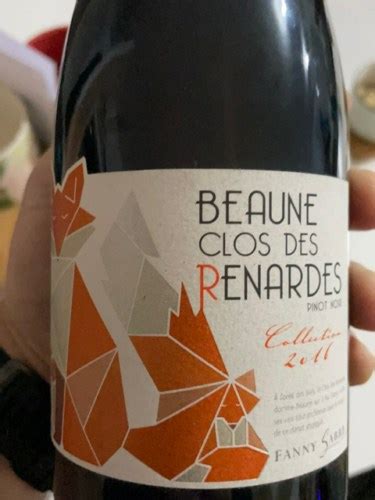 Fanny Sabre Collection Beaune Clos Des Renardes Pinot Noir Vivino Us