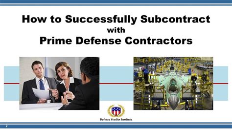 How To Successfully Subcontract With Prime Defense Contractors 6 April