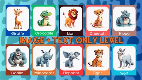 Wild Animals Flashcards Kids Flashcards Animals Flashcards Instant ...