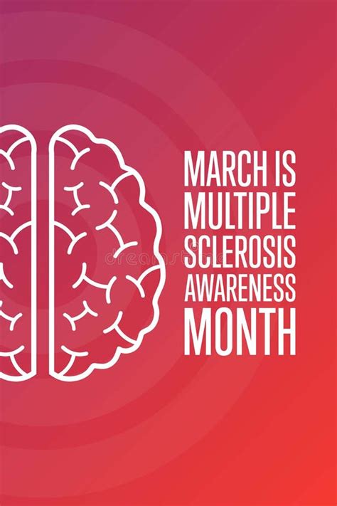 March Is Multiple Sclerosis Awareness Month Holiday Concept Stock