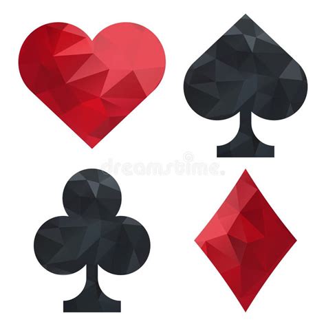 A Set of Card Suits: Spades, Clubs, Hearts, Diamonds Stock Vector ...