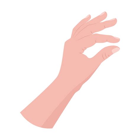 Finger gesture meaning a little bit. Hand vector illustration isolated