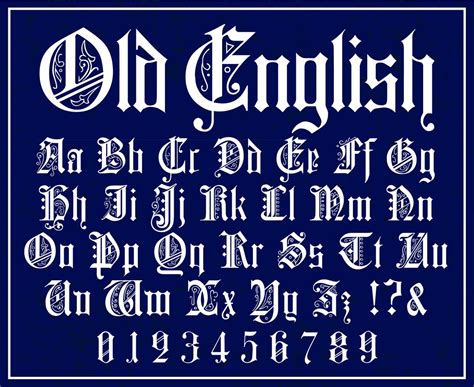 Old English Font Celtic Font Gaelic Font Old English Style Font Old