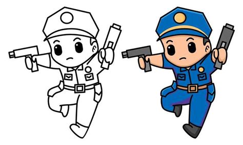 Cute Policeman Graphic by barnawi26 · Creative Fabrica