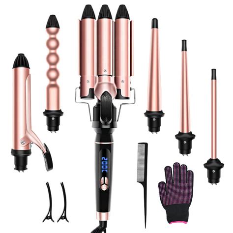 5 In 1 Curling Wands Hair Curling Iron Machine Ceramic Hair Curler Multi Size Roller Heat