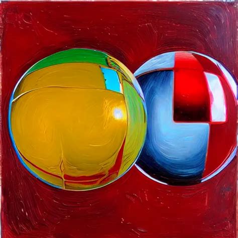 Chrome Spheres On A Red Cube Impasto Stable Diffusion Openart