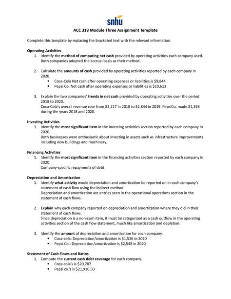 Acc Module Three Assignment Template Acc Module Three