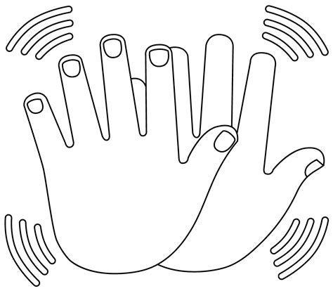 Clapping Hands Coloring Page ColouringPages