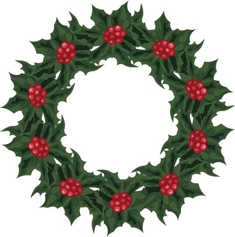 Christmas wreath illustration on transparent background. 33249572 PNG