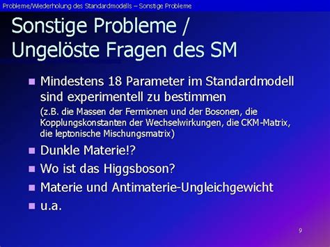 Physik Jenseits Des Standardmodells Physik Jenseits Des