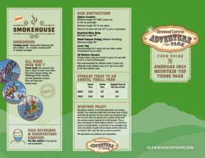 Glenwood Caverns Adventure Park Map and Brochure (2020 - 2023 ...