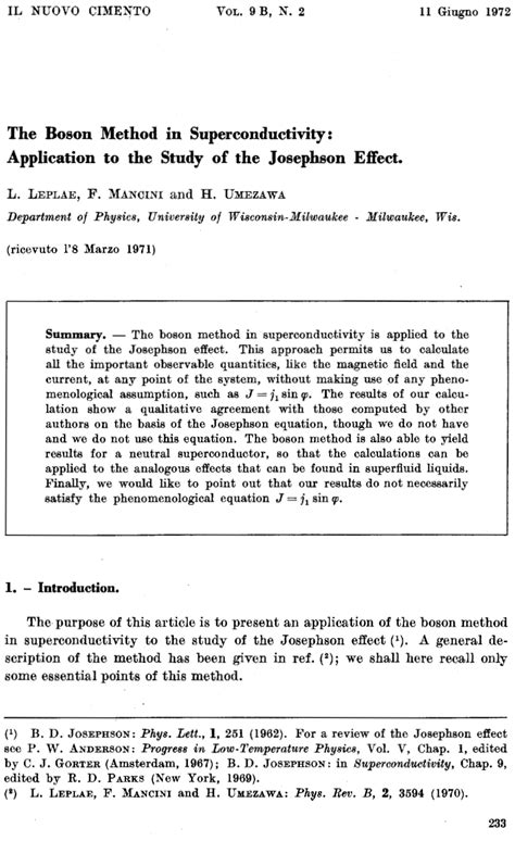 PDF The Boson Method In Superconductivity Application To The Study