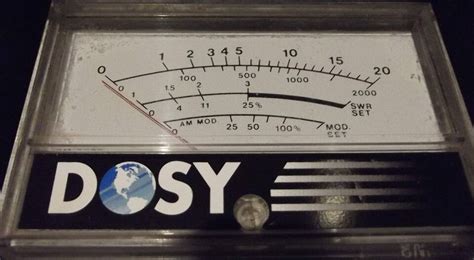 DOSY PM 2001 TS INLINE 2000W MAX SWR BRIDGE MODULATION METER W 3