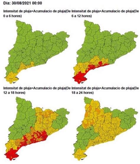 Protecció Civil activa la alerta del plan Inuncat por lluvia intensa