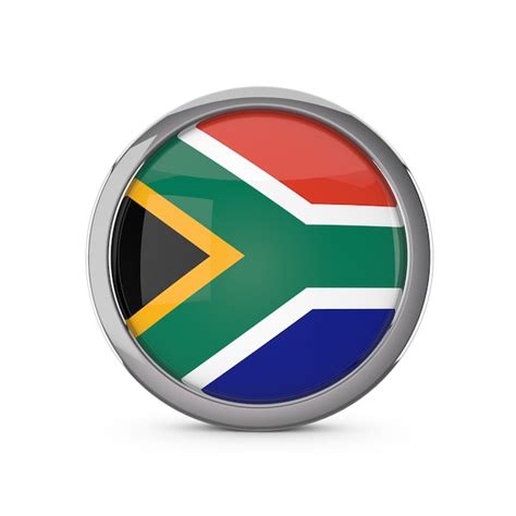 Premium Photo South Africa National Flag In A Glossy Circle Shape