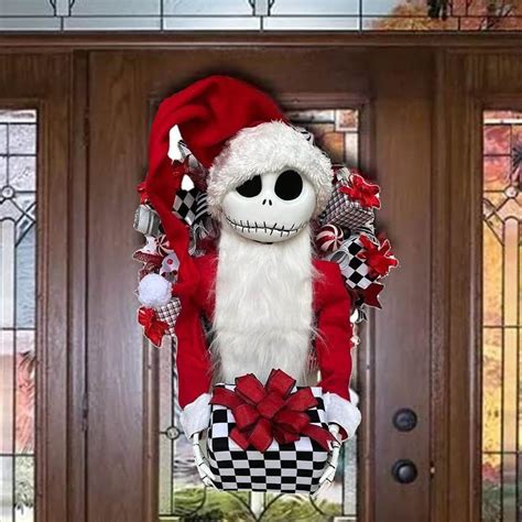 Outdoor PVC 2D Christmas Wreath, Nightmare Before Christmas Front Door ...