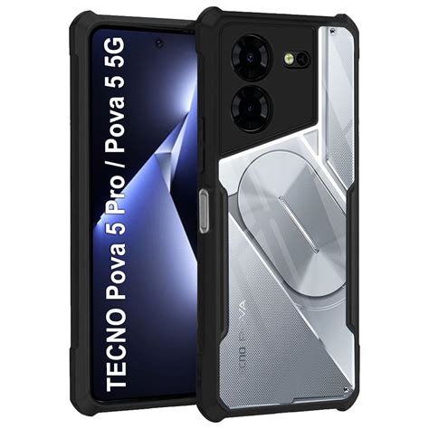 TheGiftKart Shockproof Crystal Clear Back Cover Case For Tecno Pova 5 5