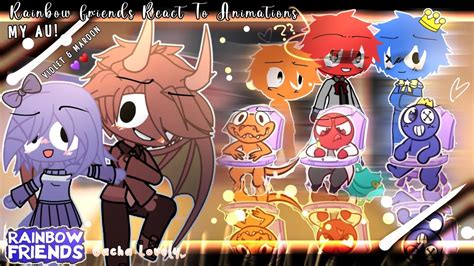 🤍🌈🖤 Rainbow Friends React To Animations🖤 🤍🌈 My Au 2 New