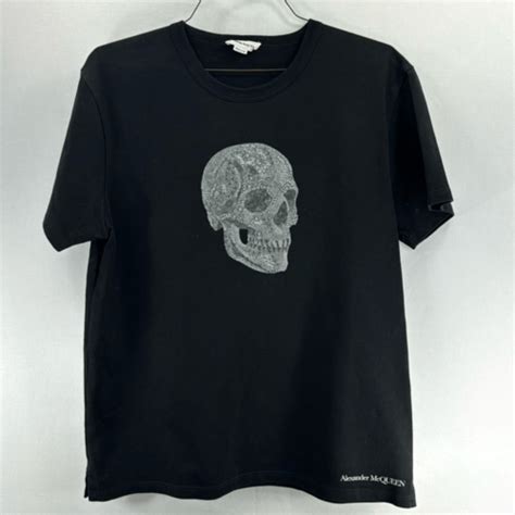 Alexander Mcqueen Skull Print Short Sleeved T Shirt Black Medium Ebay