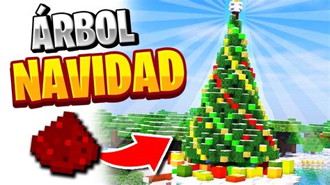 HAZ 1 ÁRBOL de NAVIDAD con LUCES en Minecraft YouTube