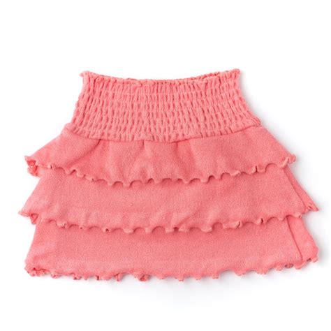 Coral Terry Girls Smocked Skirt 3 14 Shade Critters