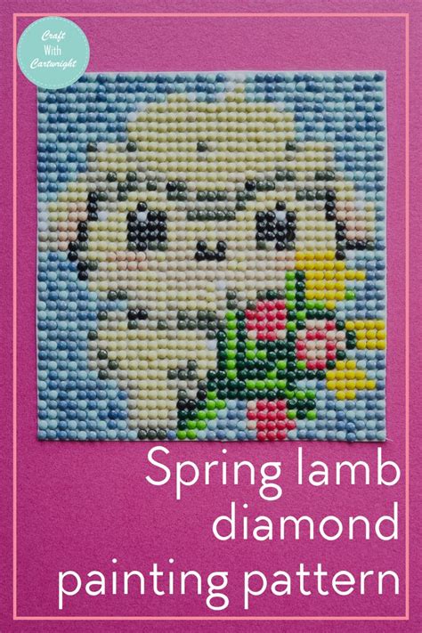 Free Spring Lamb Diamond Painting Pattern Craft With Cartwright